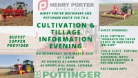 Cultivation & Tillage Information Evening - Wednesday 18th March